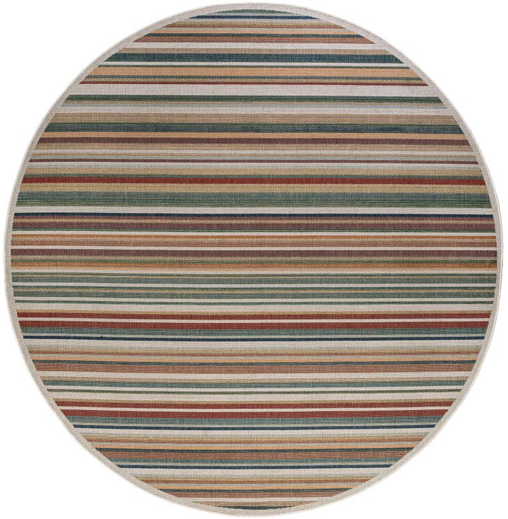 Detail image of 12' x 12' Easy-Clean Baja Indoor / Outdoor Round Rug