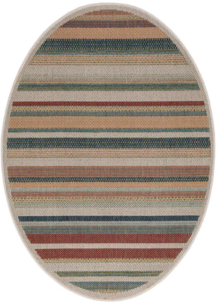 4' x 4' Easy-Clean Baja Indoor / Outdoor Round Rug