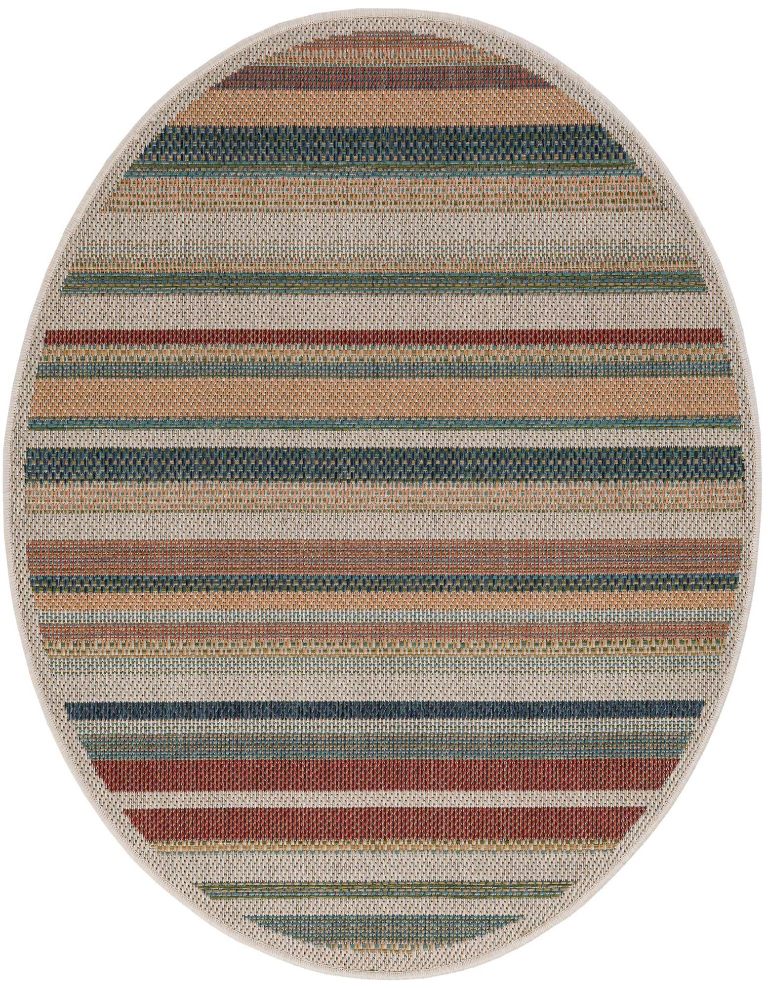 4' x 4' Easy-Clean Baja Indoor / Outdoor Round Rug