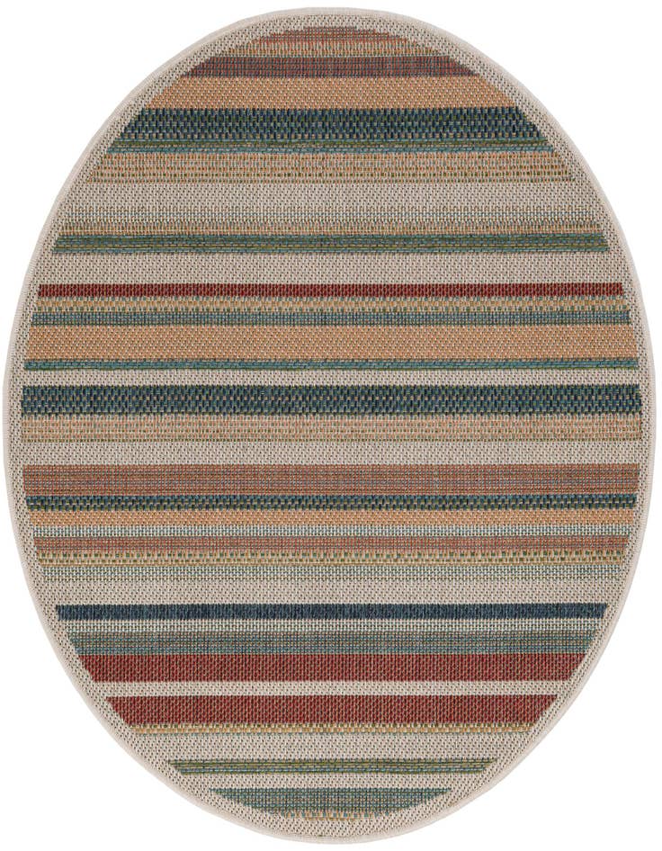 Detail image of 4' x 4' Easy-Clean Baja Indoor / Outdoor Round Rug