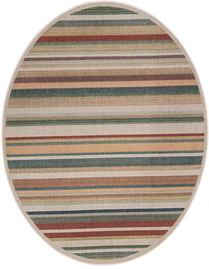 Detail image of 6' x 6' Easy-Clean Baja Indoor / Outdoor Round Rug