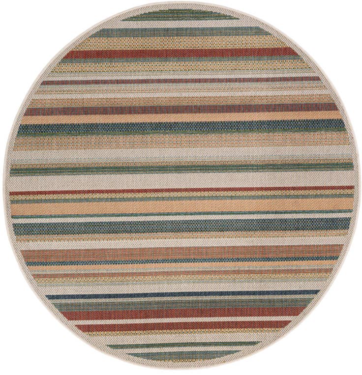 Detail image of 6' x 6' Easy-Clean Baja Indoor / Outdoor Round Rug