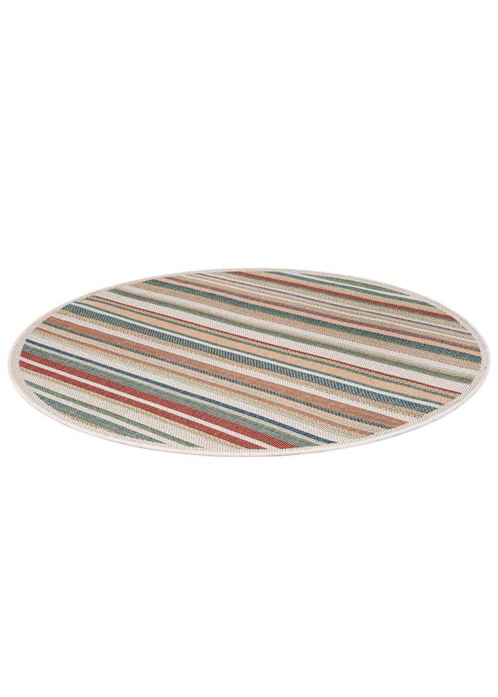 6' x 6' Easy-Clean Baja Indoor / Outdoor Round Rug