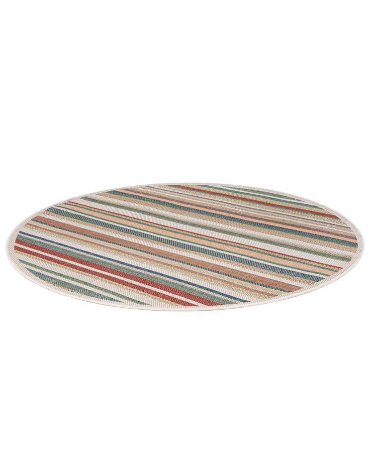 Detail image of 6' x 6' Easy-Clean Baja Indoor / Outdoor Round Rug