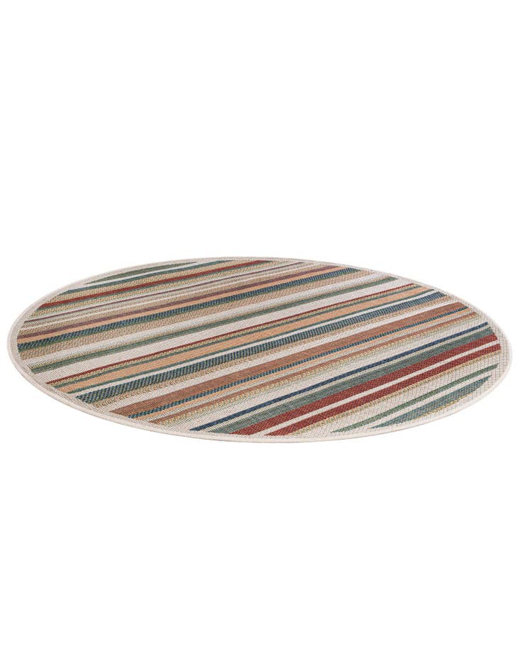 Detail image of 6' x 6' Easy-Clean Baja Indoor / Outdoor Round Rug