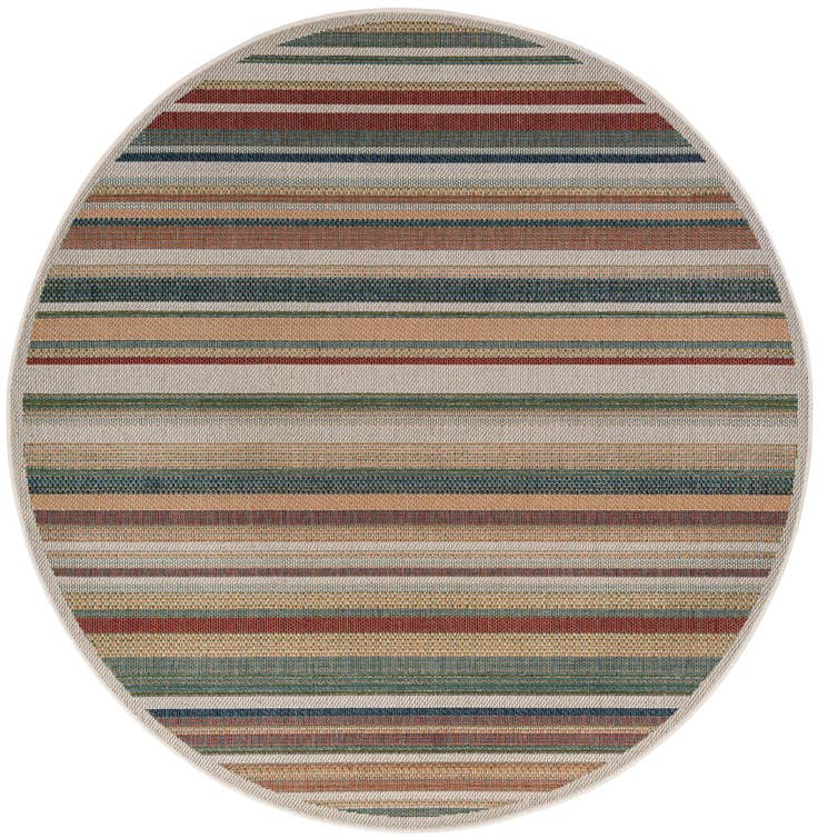 Detail image of 7' x 7' Easy-Clean Baja Indoor / Outdoor Round Rug