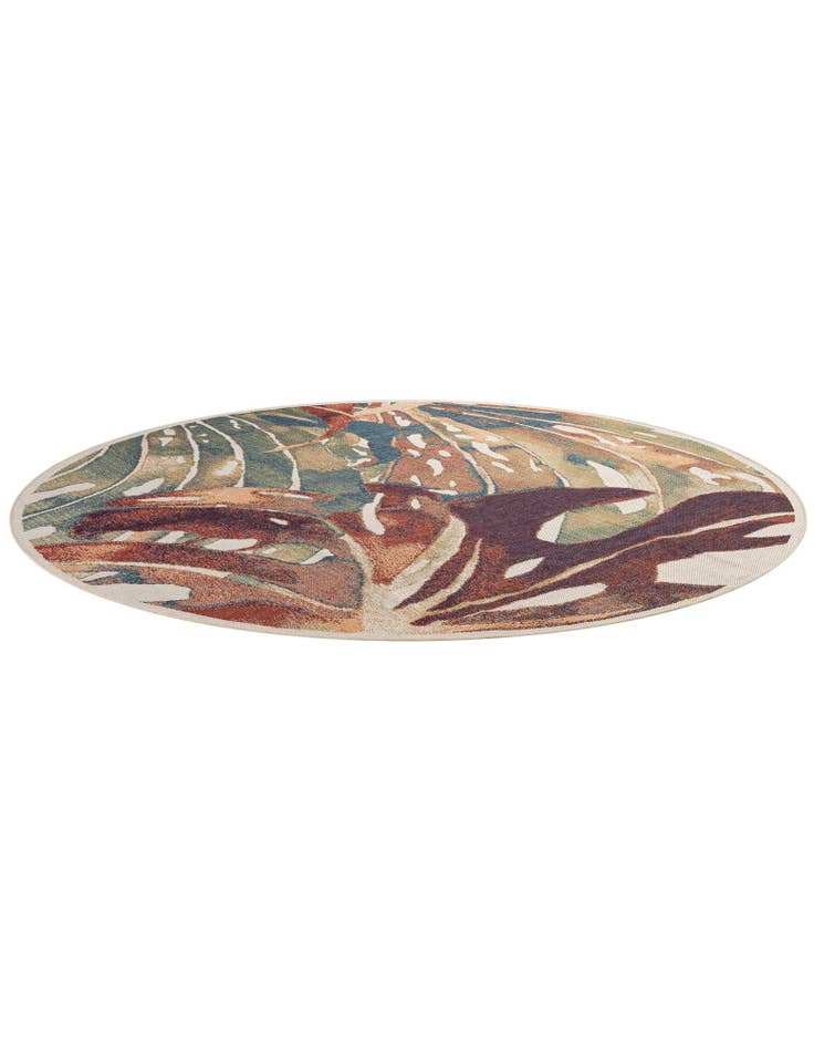 Detail image of 10' x 10'  Washable Baja Indoor / Outdoor Round Rug