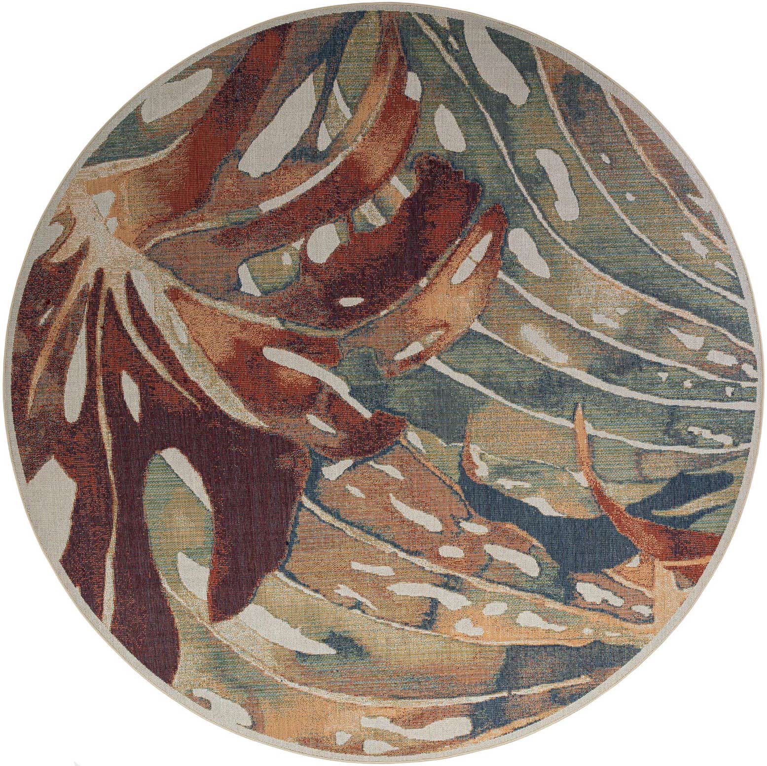 12' x 12' Easy-Clean Baja Indoor / Outdoor Round Rug