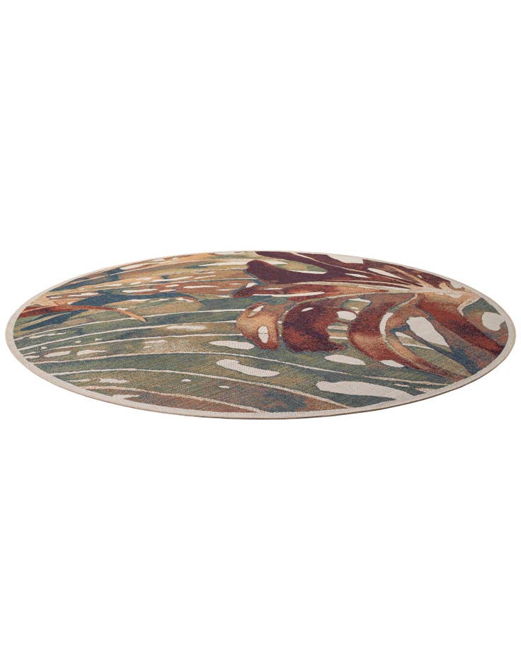 Detail image of 12' x 12'  Washable Baja Indoor / Outdoor Round Rug