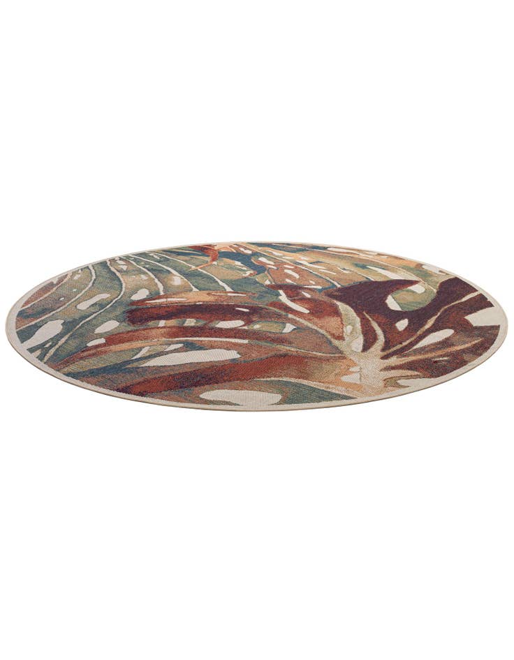 Detail image of 12' x 12'  Washable Baja Indoor / Outdoor Round Rug