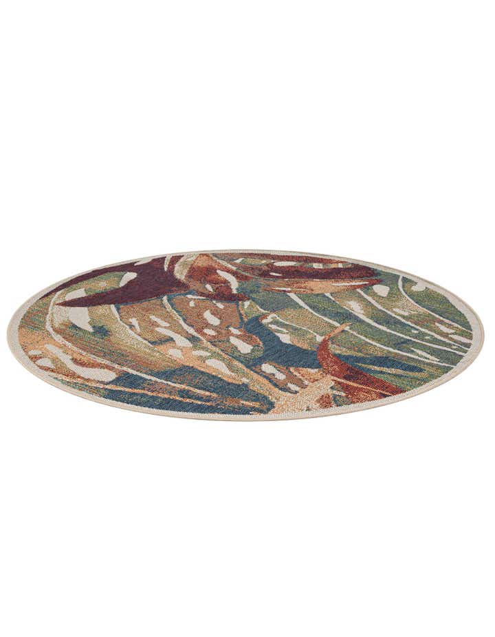 6' x 6' Easy-Clean Baja Indoor / Outdoor Round Rug