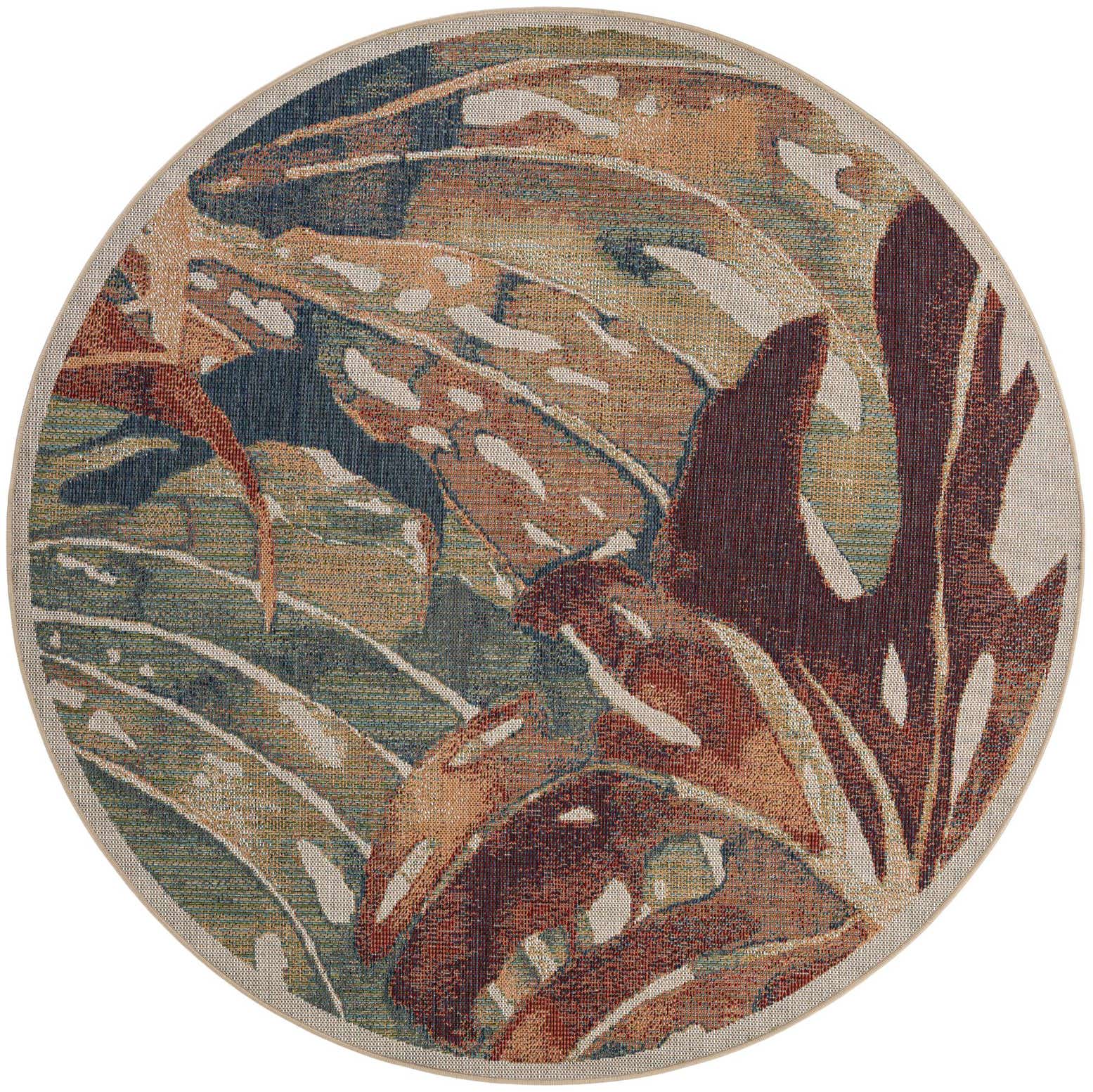 7' x 7' Easy-Clean Baja Indoor / Outdoor Round Rug