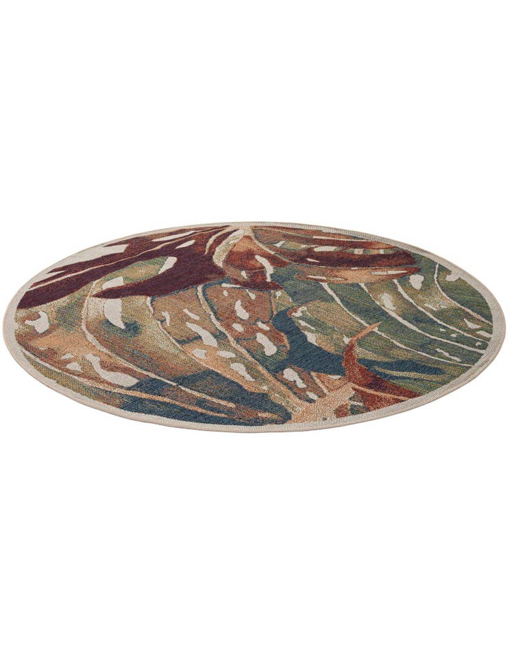 Detail image of 7' x 7'  Washable Baja Indoor / Outdoor Round Rug