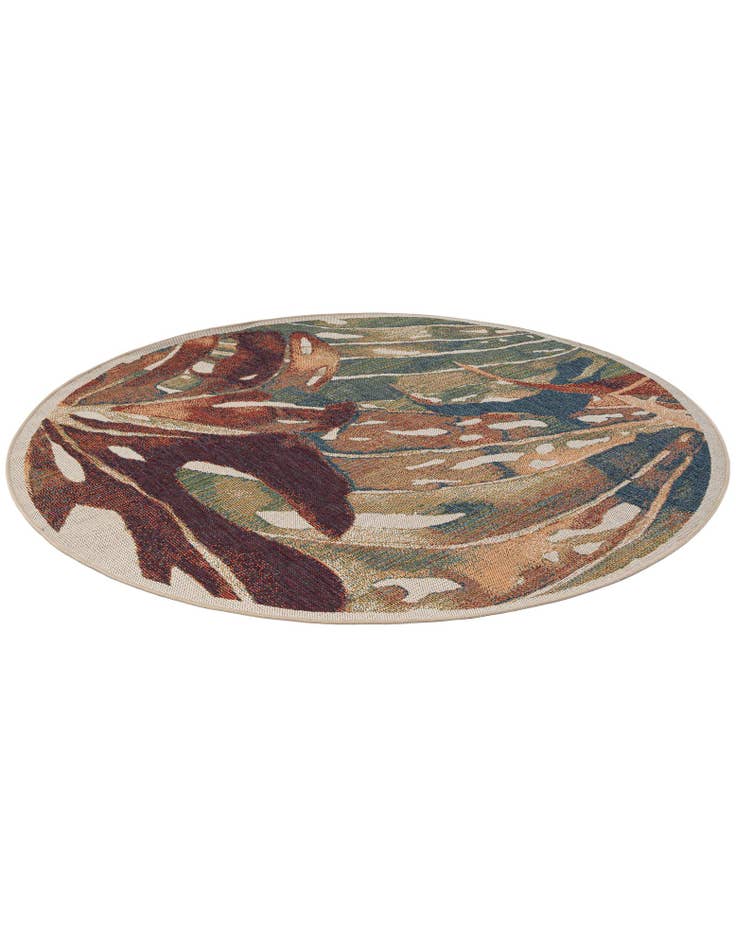 Detail image of 7' x 7'  Washable Baja Indoor / Outdoor Round Rug