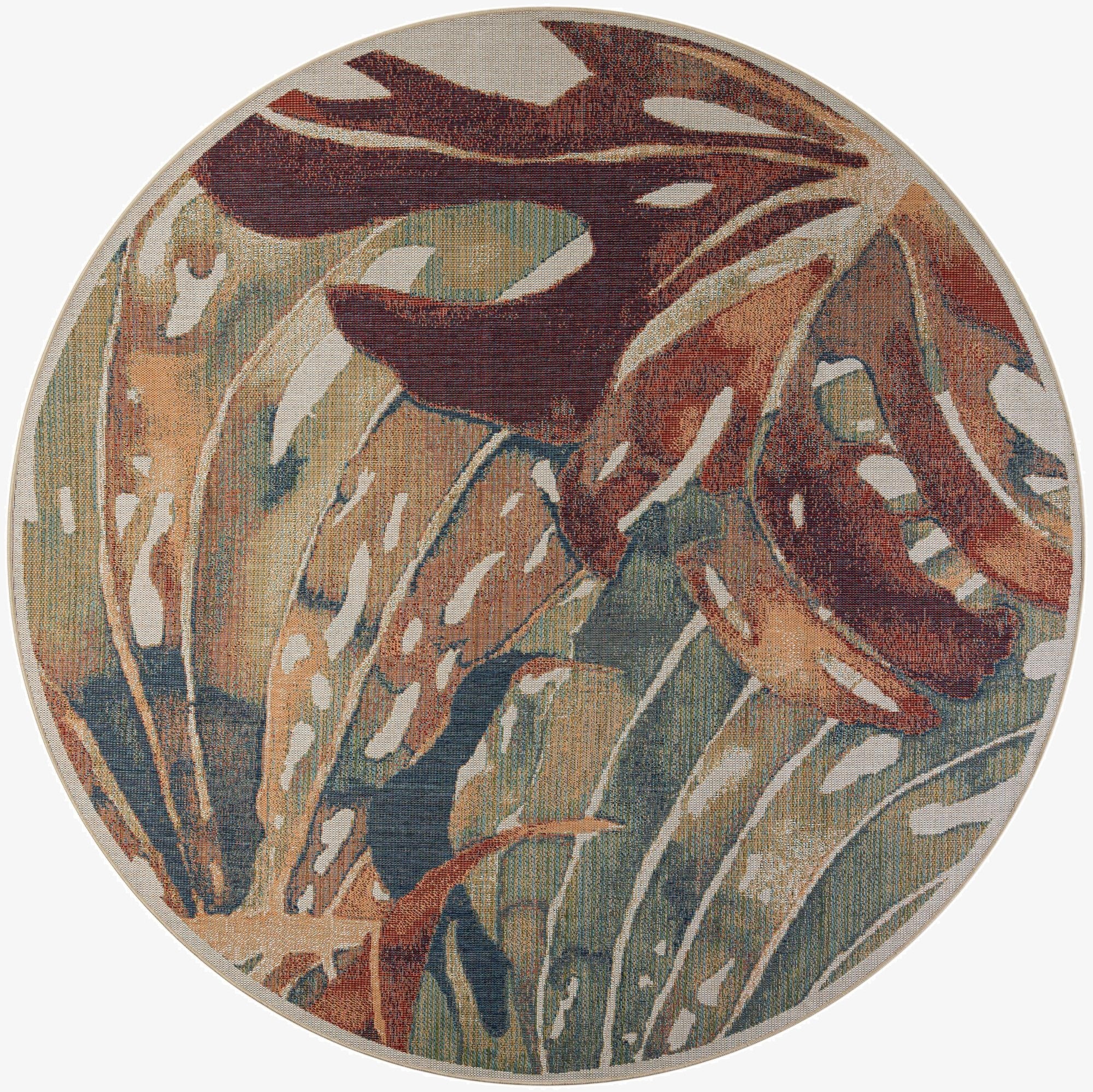 10' x 10'  Washable Baja Indoor / Outdoor Round Rug