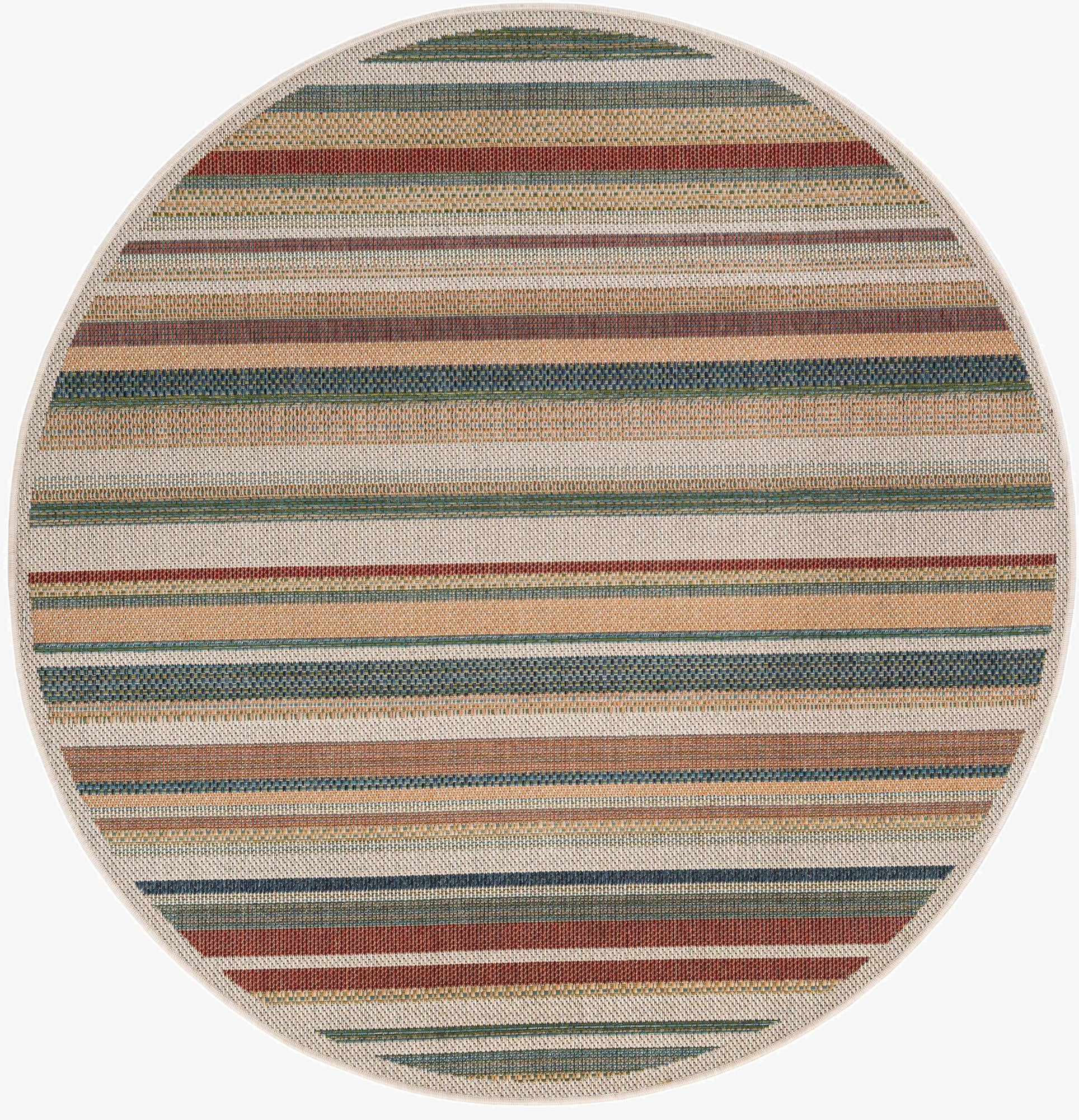 6' x 6'  Washable Baja Indoor / Outdoor Round Rug