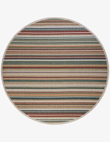 10' x 10' Easy-Clean Baja Indoor / Outdoor Round Rug