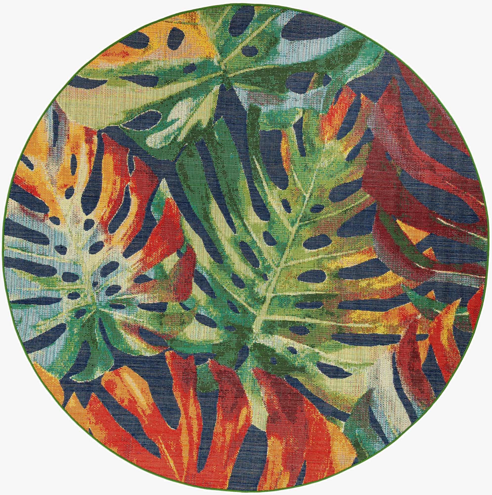 10' x 10'  Washable Baja Indoor / Outdoor Round Rug