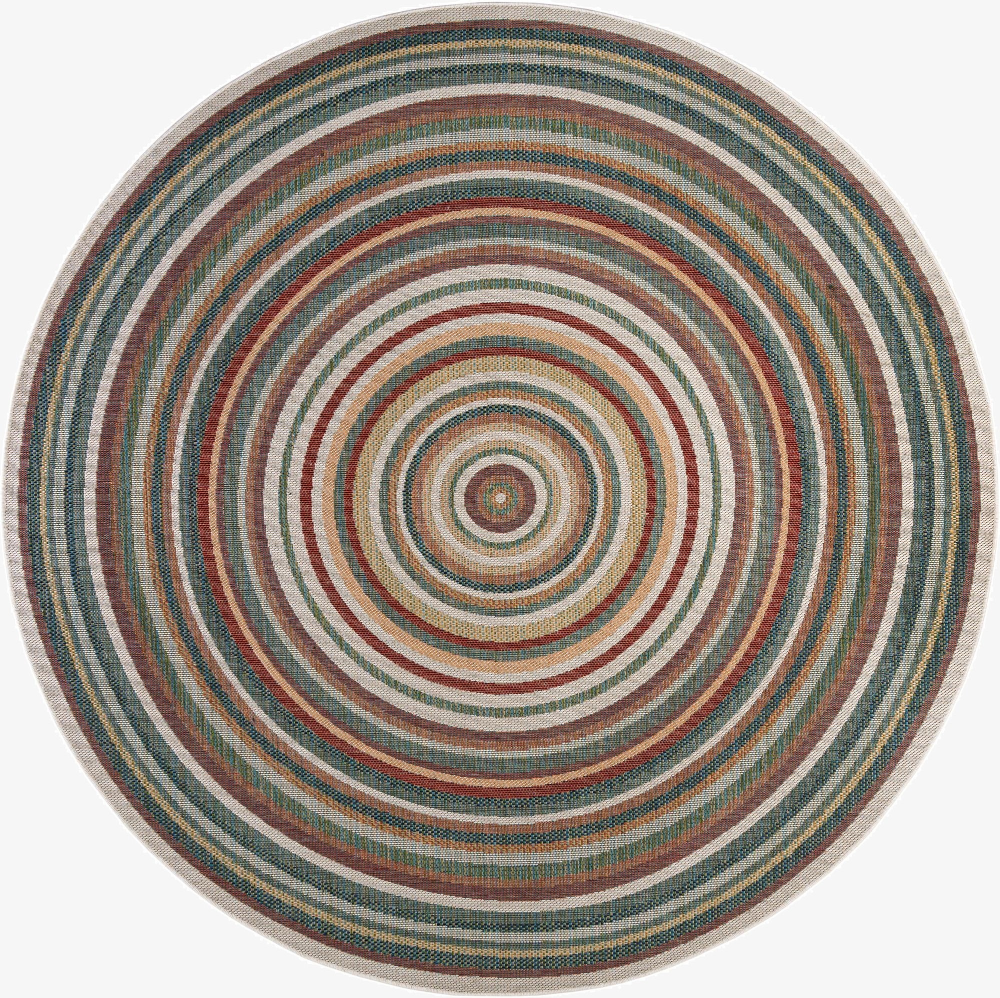 10' x 10'  Washable Baja Indoor / Outdoor Round Rug
