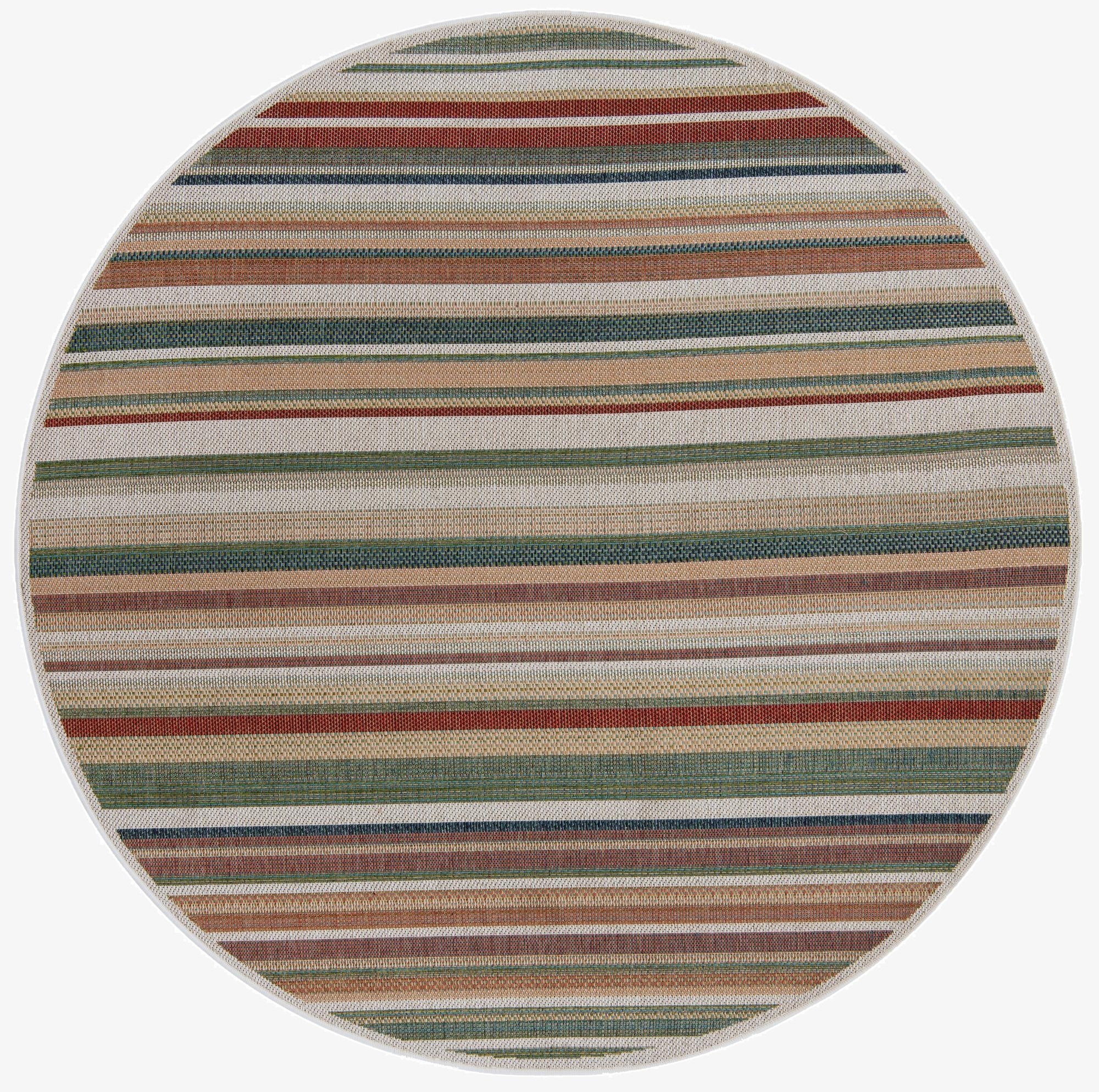 240cm x 240cm  Washable Baja Indoor / Outdoor Round Rug