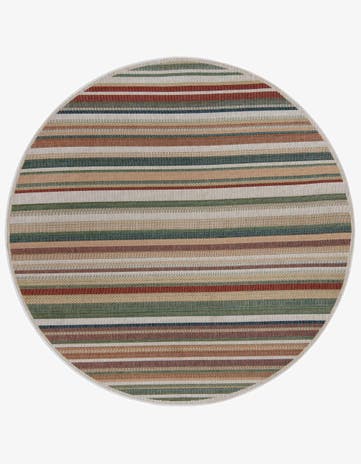 7' 10 x 7' 10 Easy-Clean Baja Indoor / Outdoor Round Rug