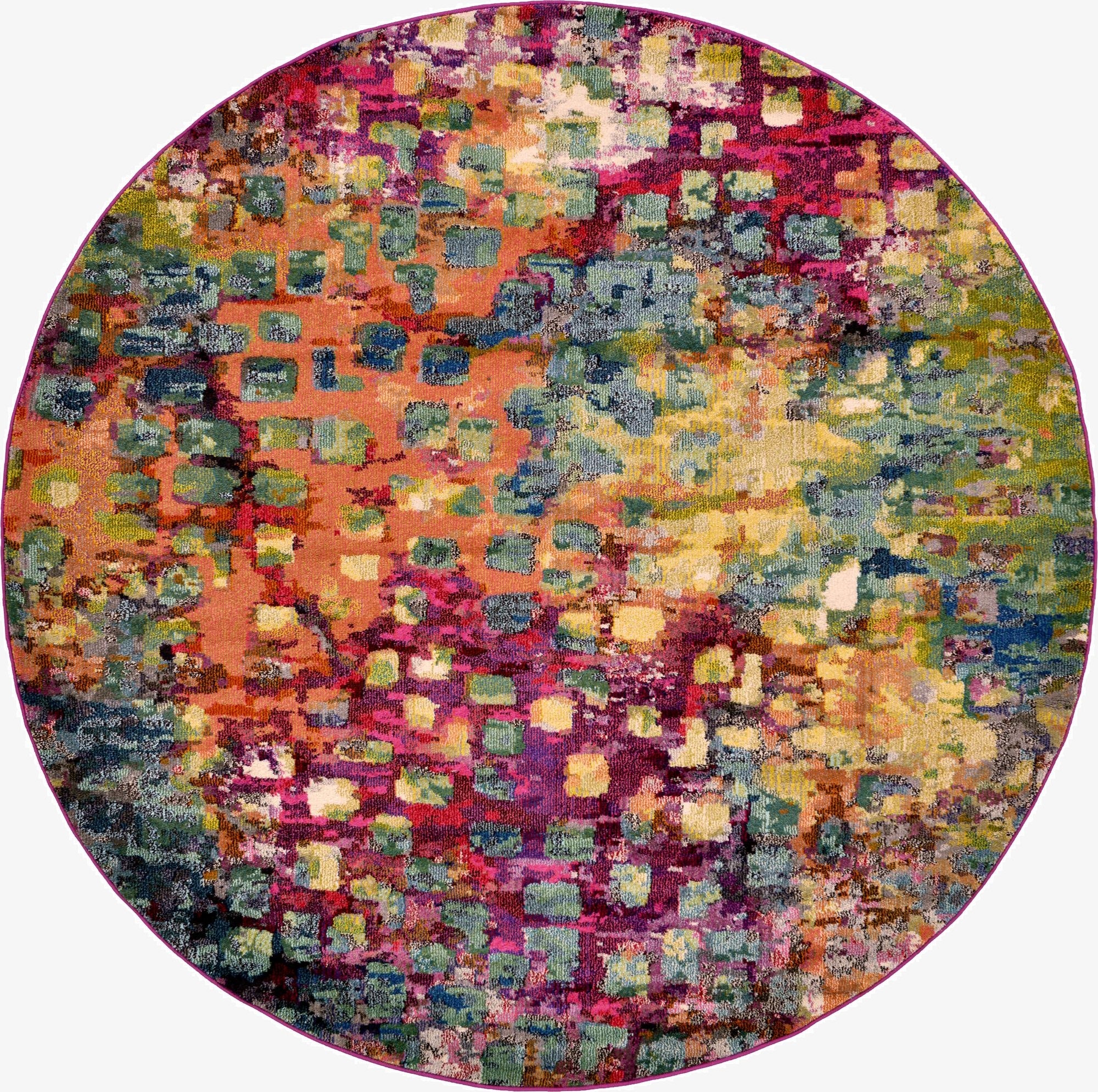 8' x 8'  Washable Barcelona Round Rug