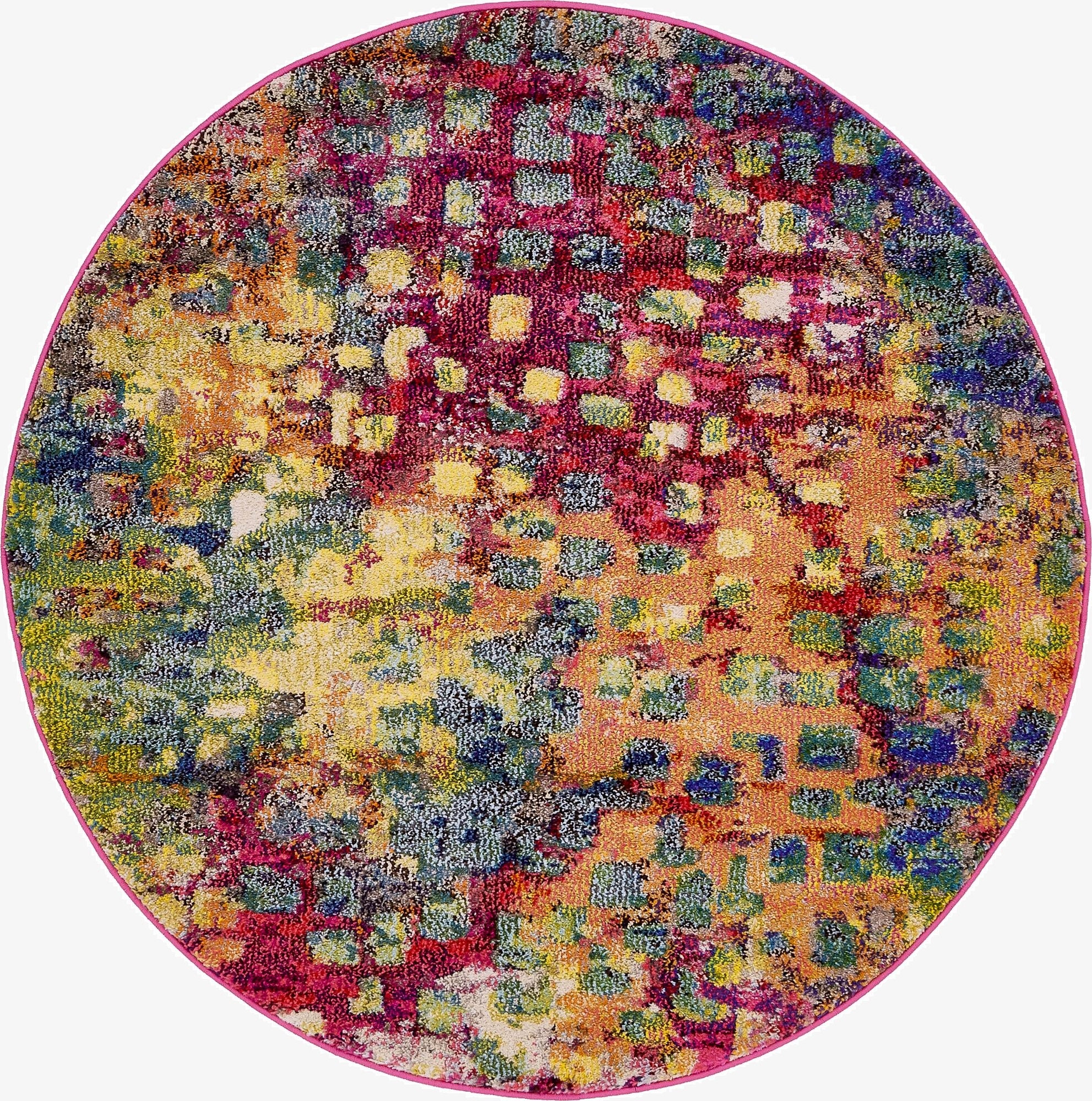 Primary image 4' x 4'  Washable Barcelona Round Rug
