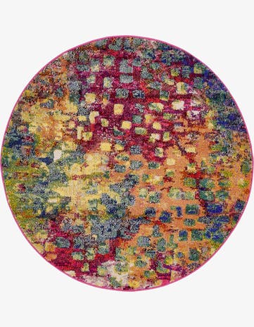 4' x 4' Washable Barcelona Round Rug