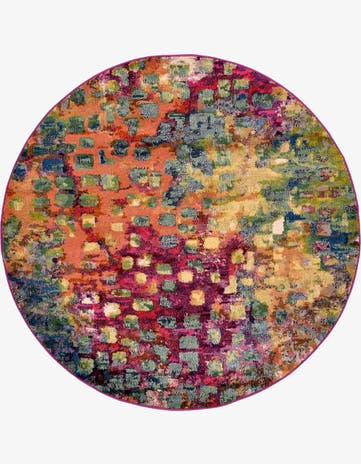 6' x 6' Washable Barcelona Round Rug
