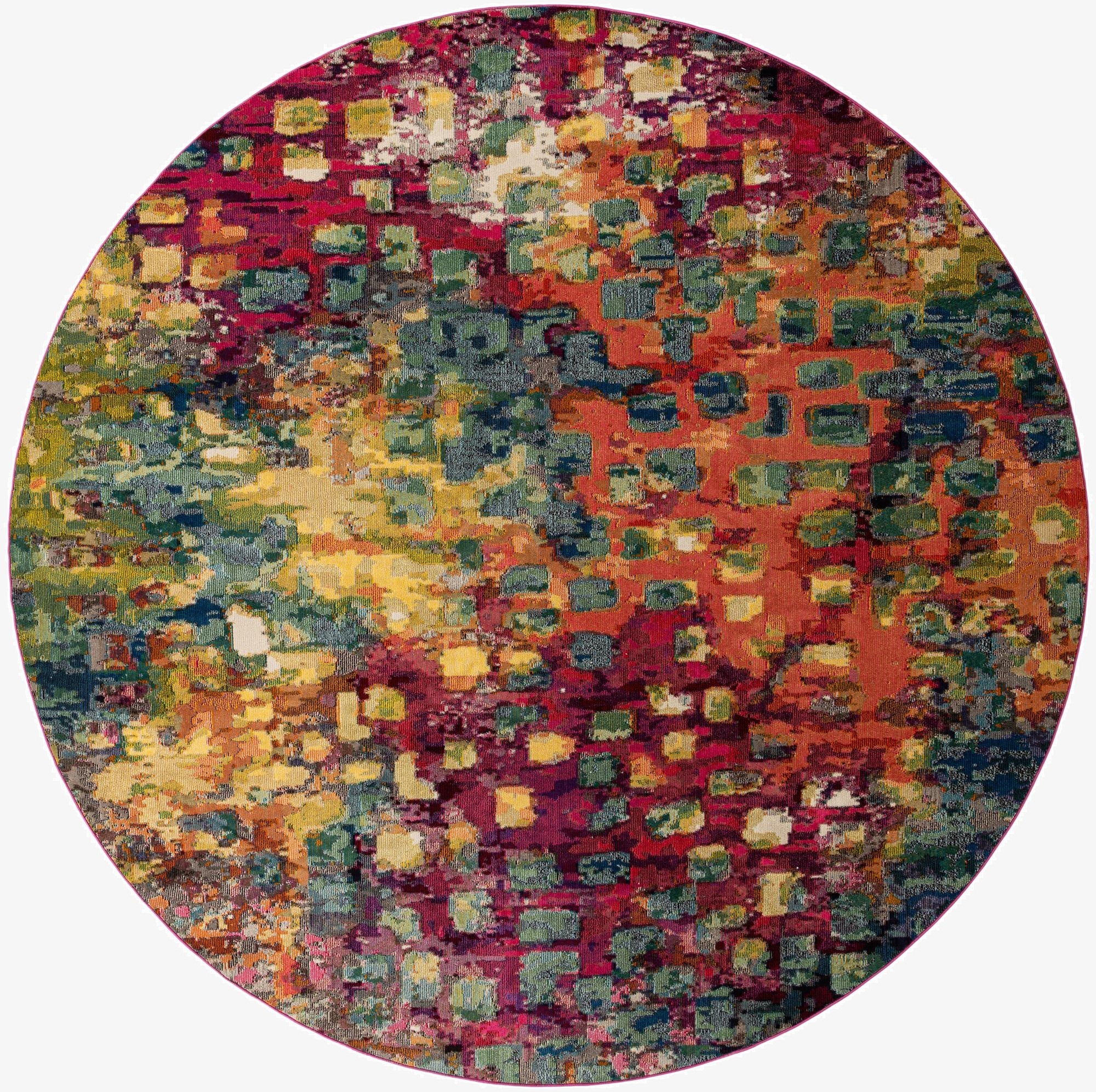 12' 2 x 12' 2  Washable Barcelona Round Rug