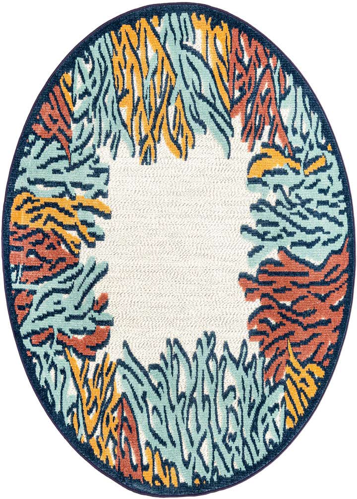 5' 3 x 5' 3 Easy-Clean Belize Indoor / Outdoor Round Rug