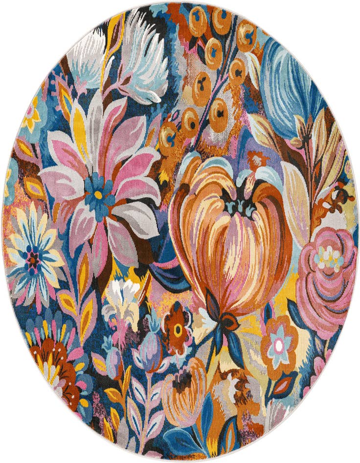Detail image of 5' 3 x 5' 3 Blossom Round Rug