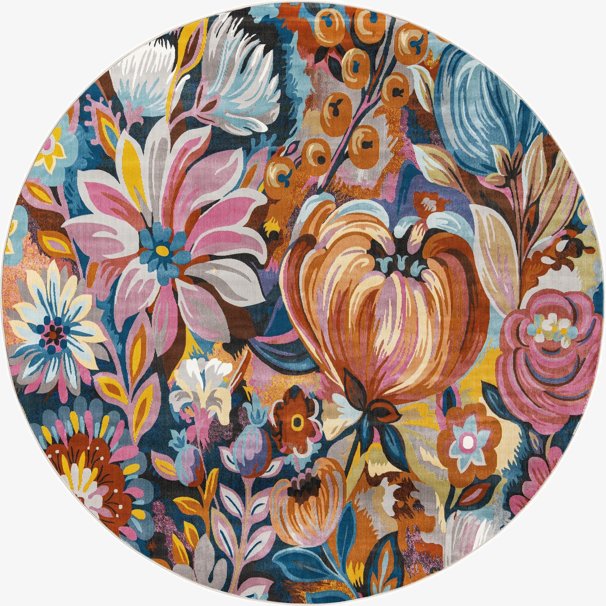 7' x 7' Blossom Round Rug
