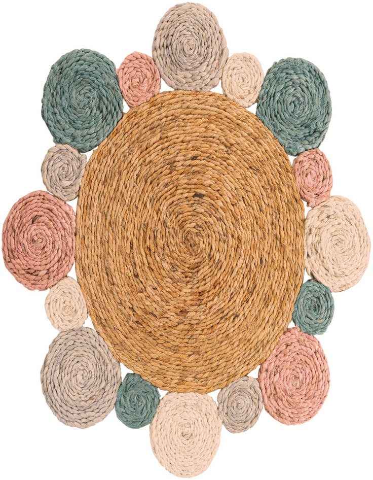 Detail image of 2' x 2'  Hand Braided Jute Round Rug