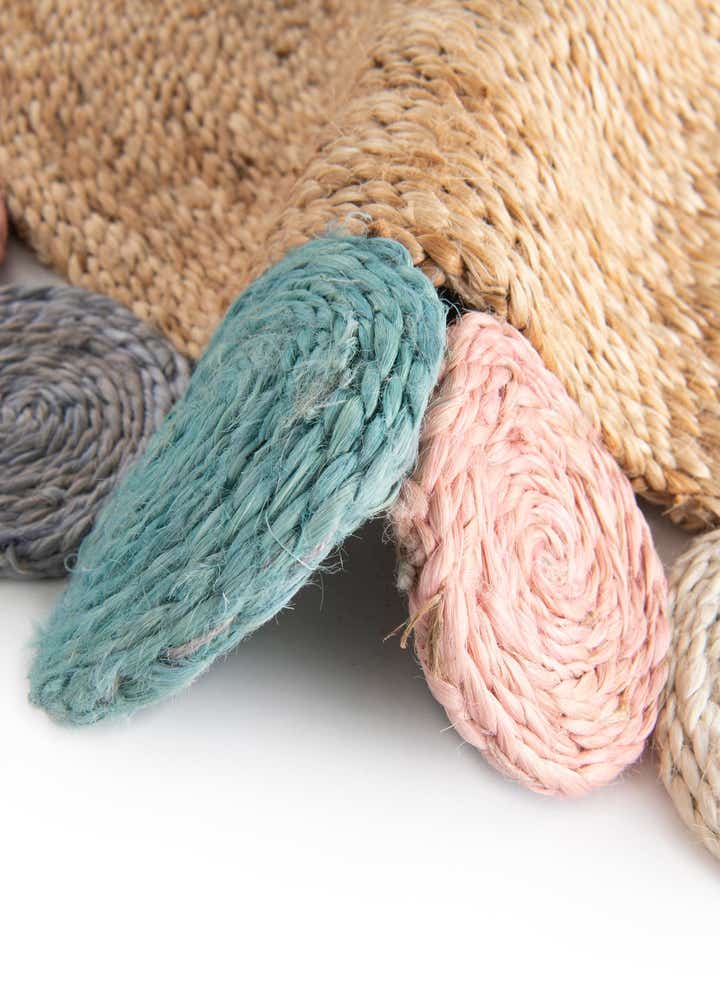 3' 1 x 3' 1 Handmade Braided Jute Round Rug