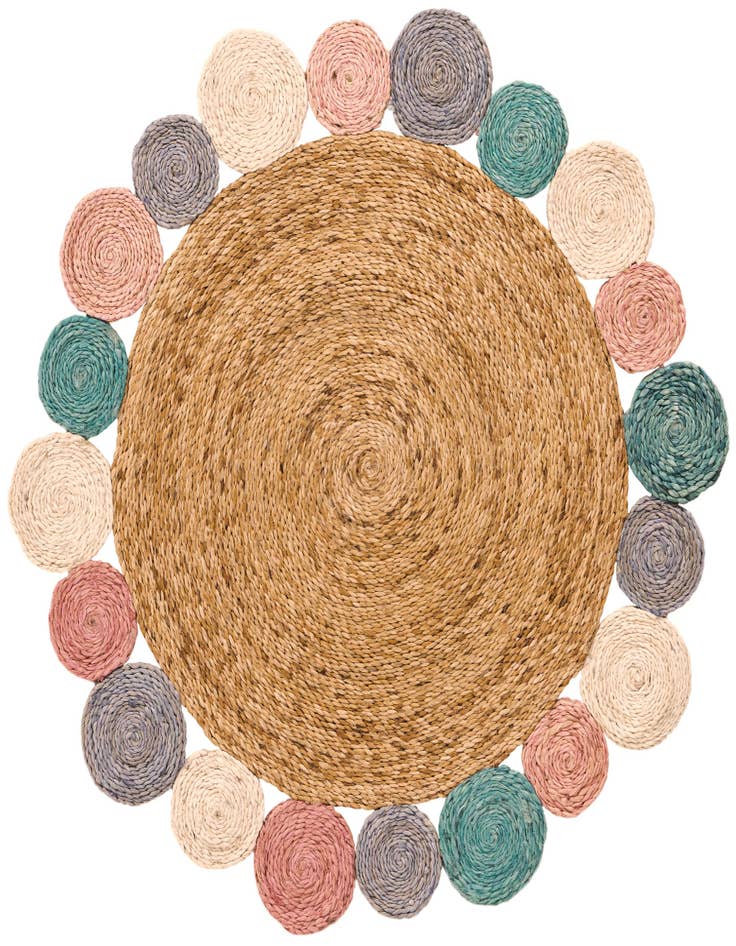Detail image of 3' 1 x 3' 1  Hand Braided Jute Round Rug