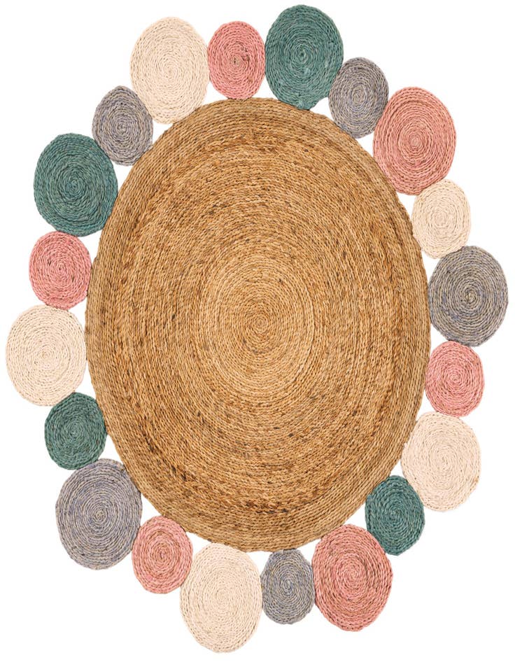 Detail image of 4' 1 x 4' 1  Hand Braided Jute Round Rug
