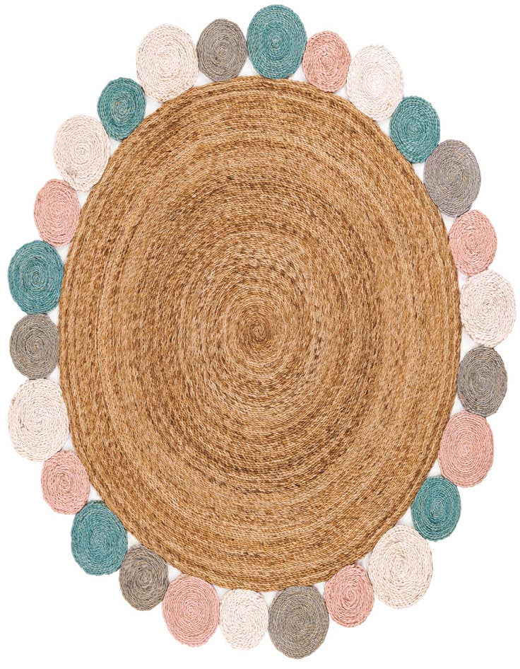 Detail image of 5' 1 x 5' 1 Braided Jute Round Rug