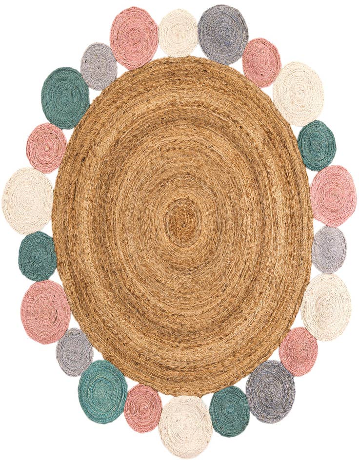 Detail image of 6' 1 x 6' 1  Hand Braided Jute Round Rug