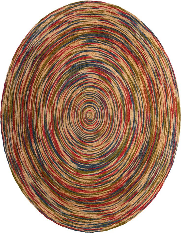 Detail image of 10' x 10'  Hand Braided Jute Round Rug