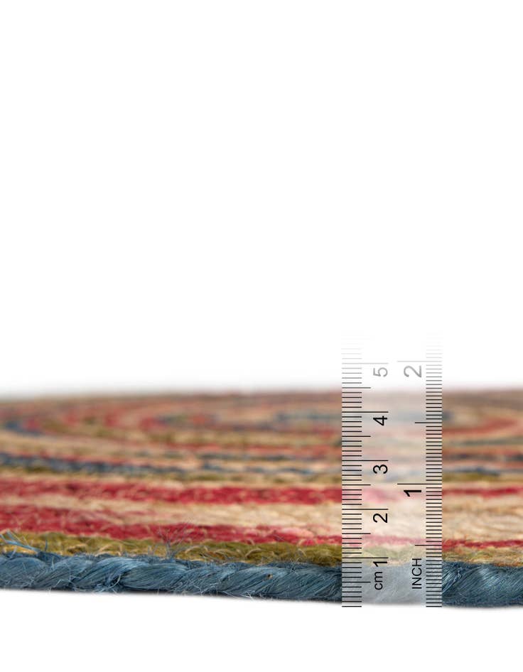 Detail image of 3' 1 x 3' 1 Handmade Braided Jute Round Rug