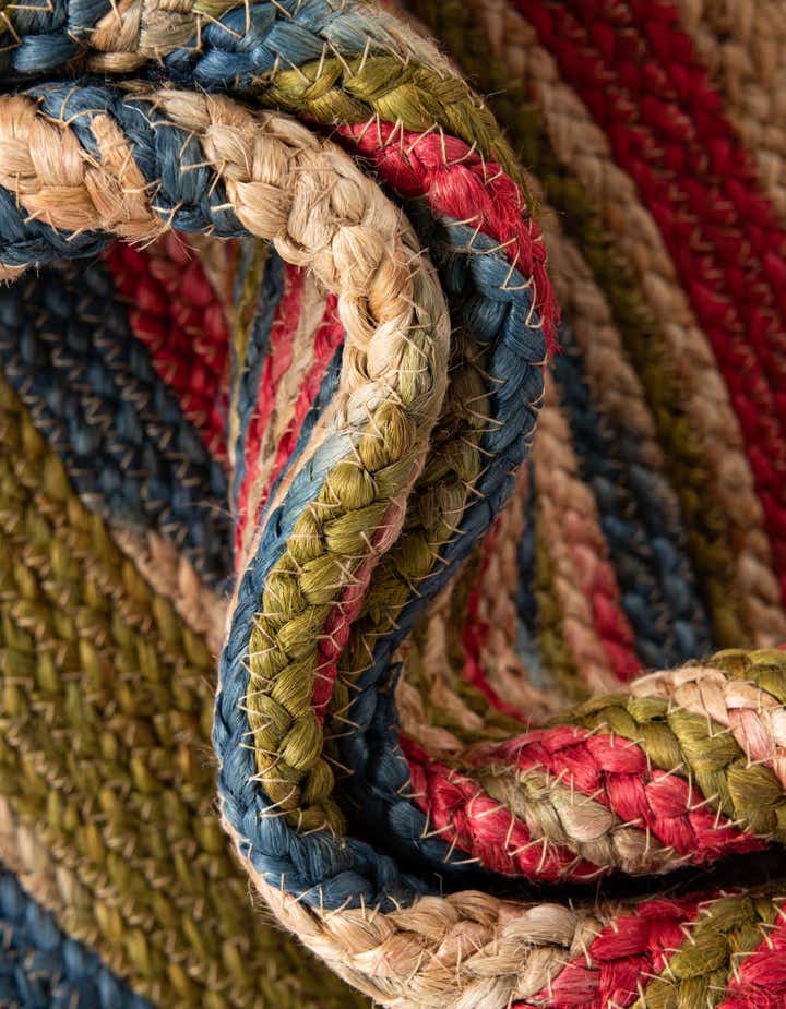 10' x 10' Handmade Braided Jute Round Rug