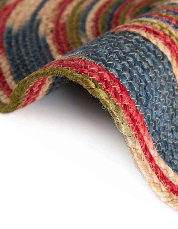 Detail image of 3' 1 x 3' 1 Handmade Braided Jute Round Rug
