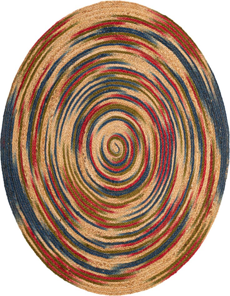 Detail image of 4' 1 x 4' 1  Hand Braided Jute Round Rug