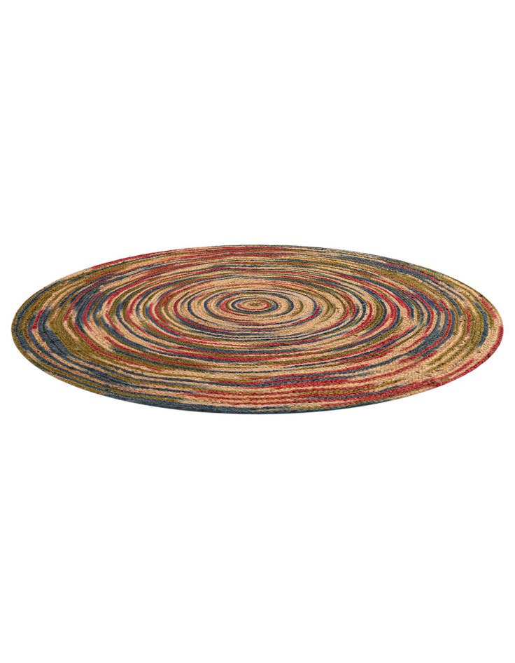 Detail image of 5' 1 x 5' 1 Handmade Braided Jute Round Rug
