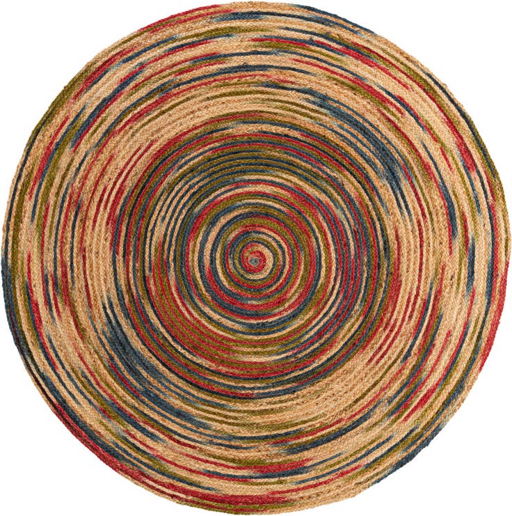 Detail image of 6' 1 x 6' 1 Handmade Braided Jute Round Rug
