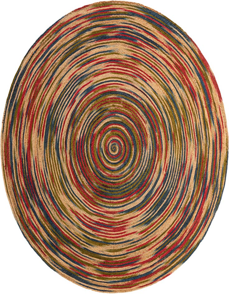 Detail image of 7' 10 x 7' 10  Hand Braided Jute Round Rug