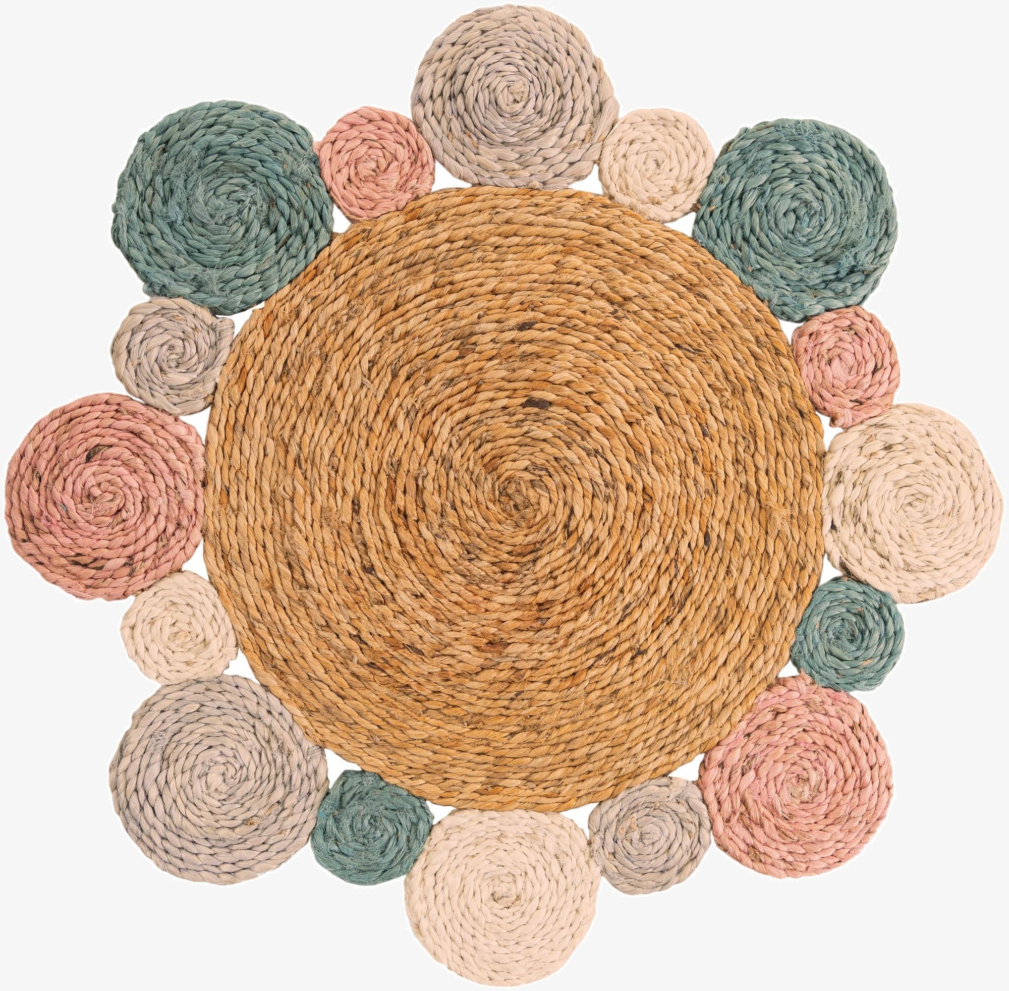 Primary image 2' x 2'  Hand Braided Jute Round Rug
