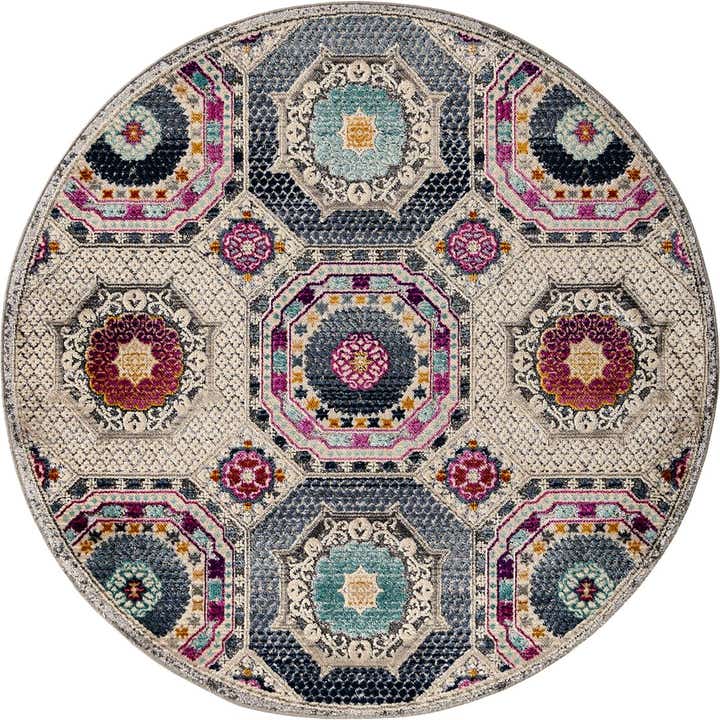 110cm x 110cm Budapest Rund Teppich