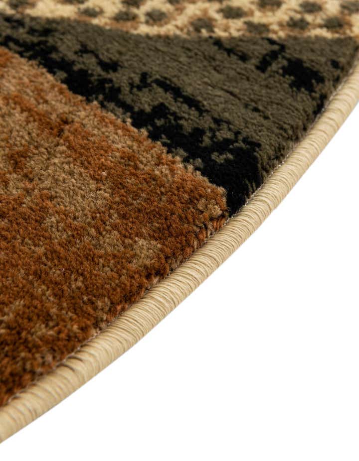 185cm x 185cm Café Tapis Rond